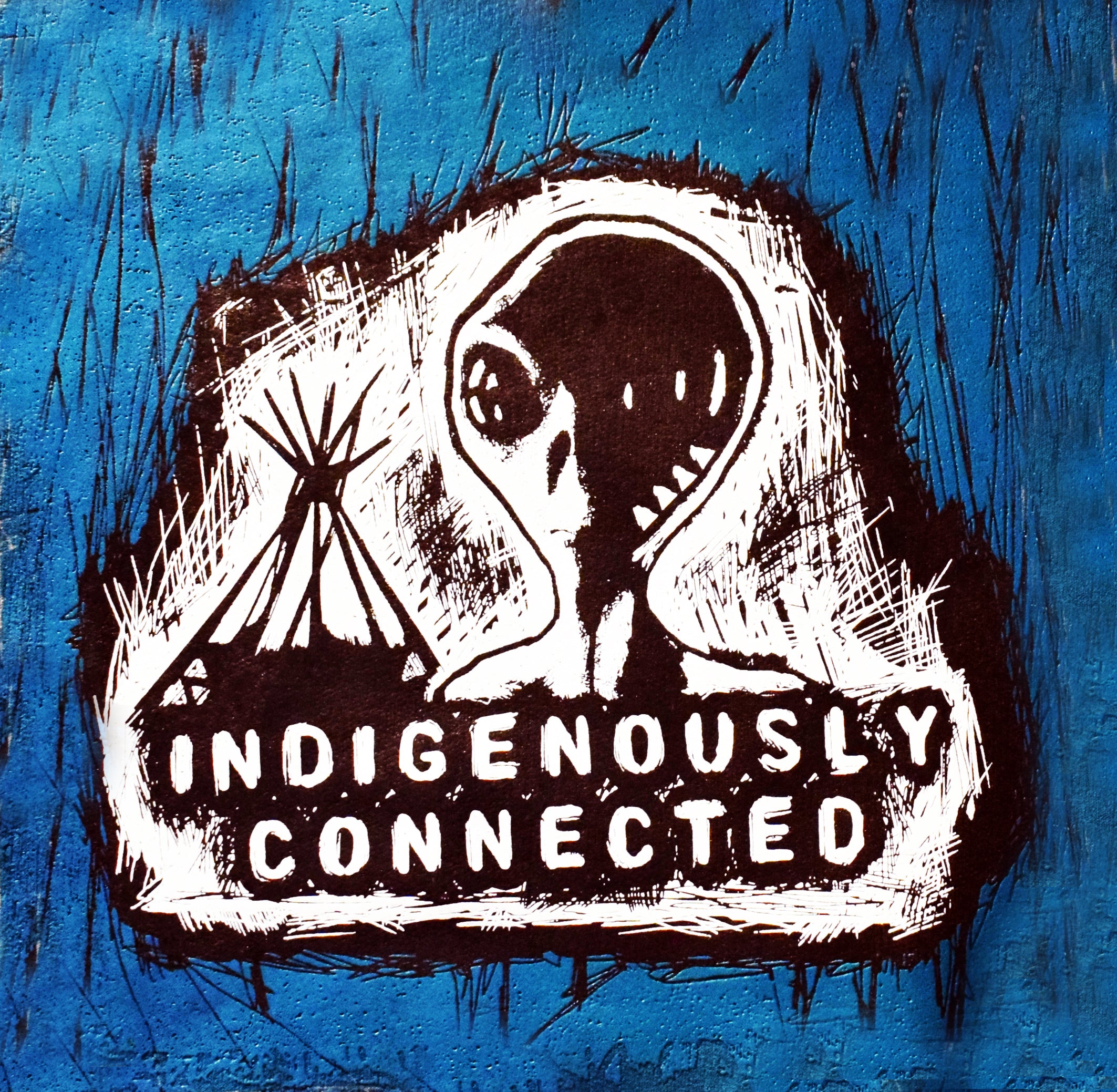 Indigenously connected with star being and teepee - Hoodie