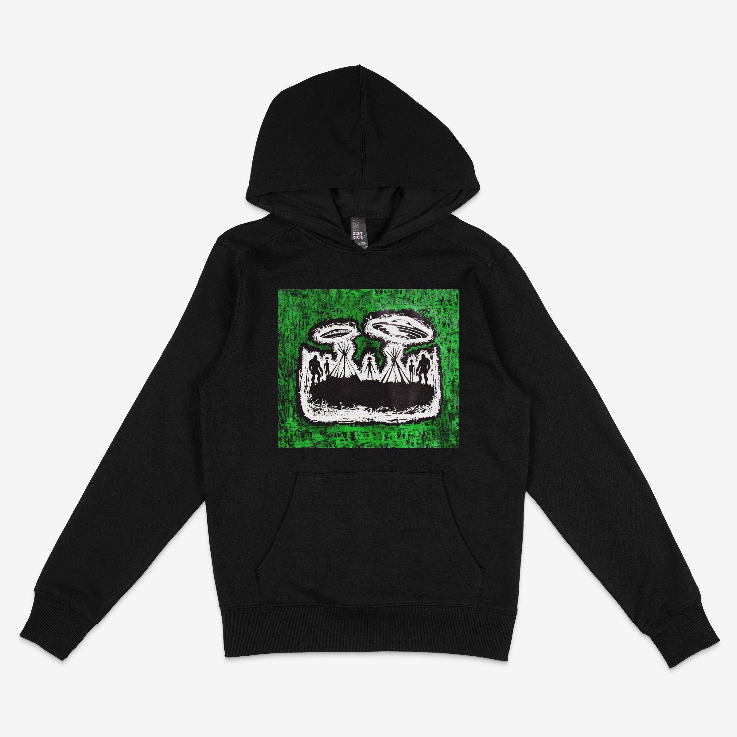 UFOs with sasquatches and star beings - Hoodie