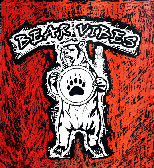 Bear vibes playing the drum - Hoodie