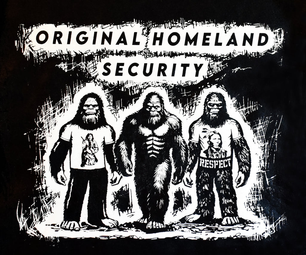Original homeland security with three Sasquatches - Hoodie