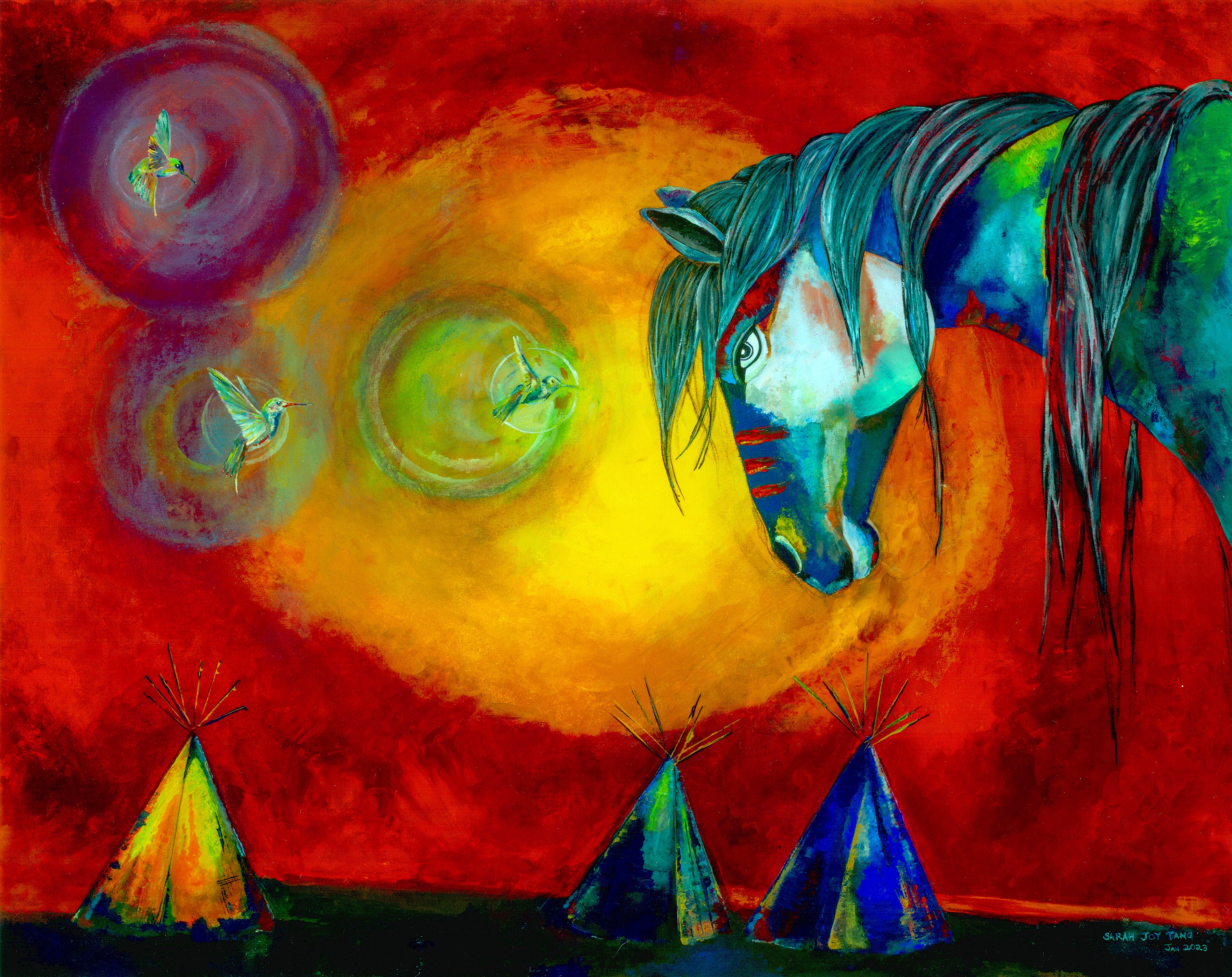 "Animal spirit protectors" Chromira print 11x14