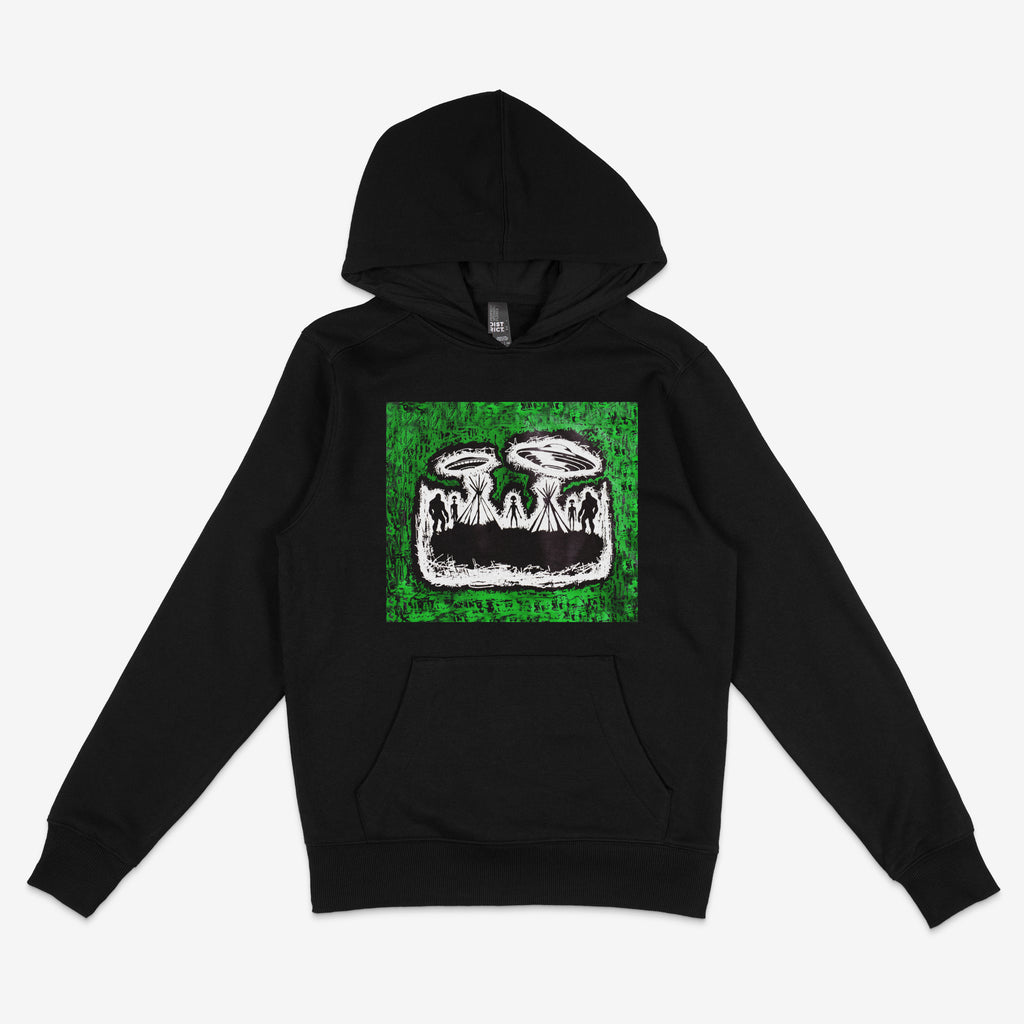 UFOs with sasquatches and star beings - Hoodie